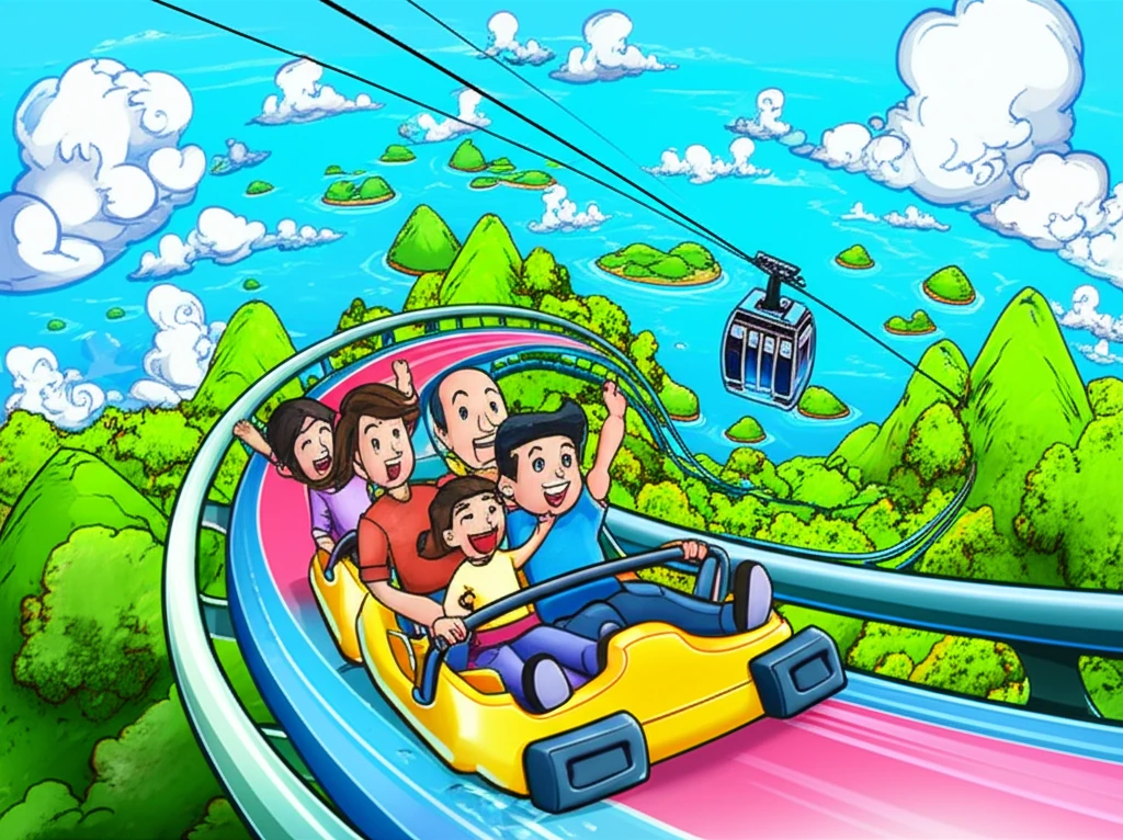 통영 루지 체험 모습