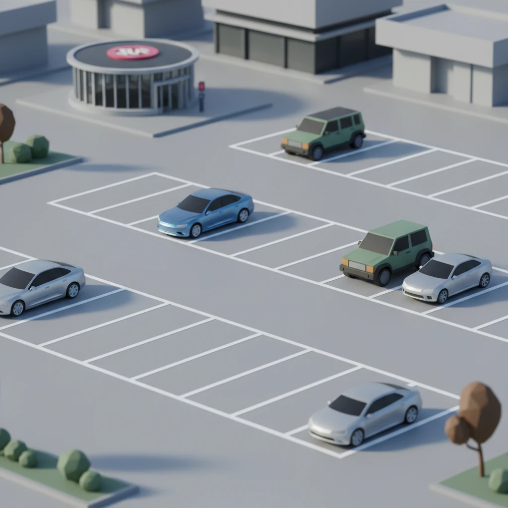 창우동 공영주차장 전경