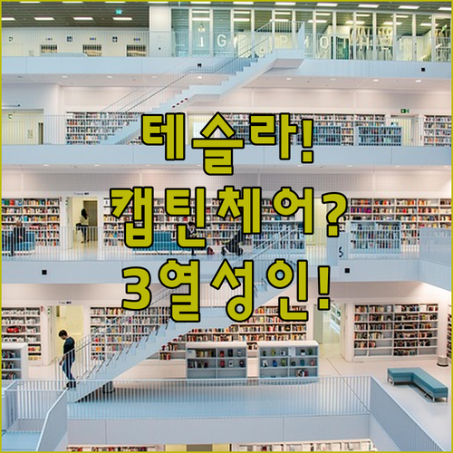 테슬라 모델 YL 6인승 캡틴 체어 3열 성인 탑승 가능