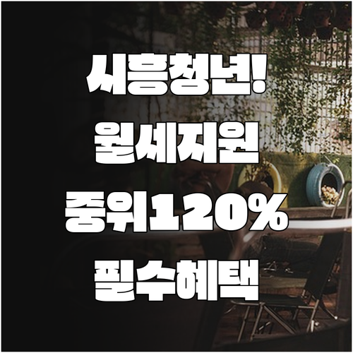 시흥시 청년월세 지원 소득 기준 중위소득 120% 이하