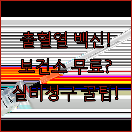 신증후군출혈열 예방접종 비용과 혜택 | 보건소 무료 대상, 실손보험 청구 서류