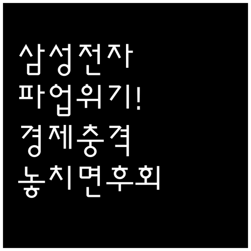 삼성전자 노사 분쟁 상황과 파업이 경제에 미치는 영향