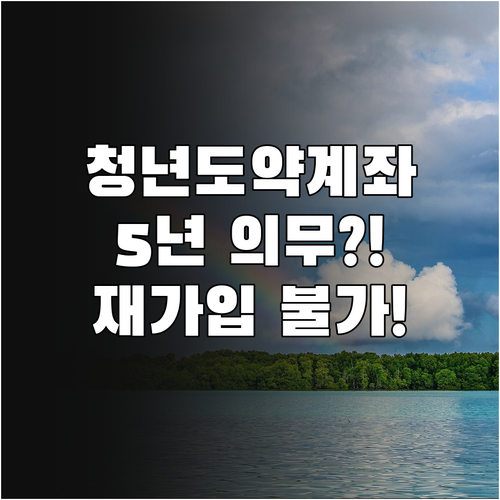 청년도약계좌 가입기간 최소 5년인 이유와 재가입 불가 원칙