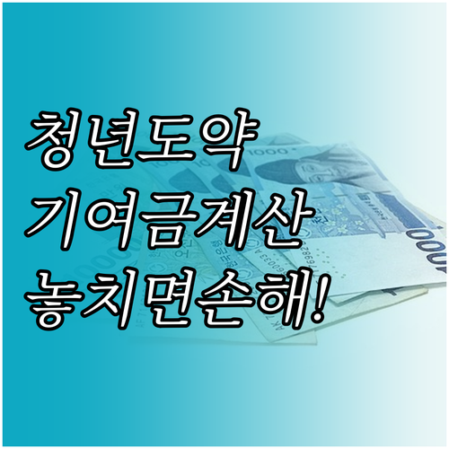 청년도약계좌 정부기여금 납입액에 따른 계산 방법