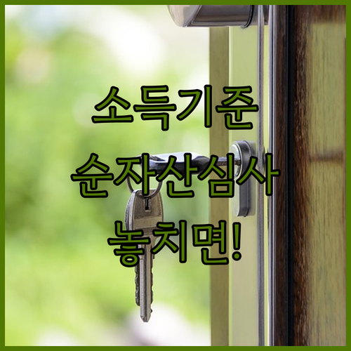 디딤돌대출 소득 기준과 순자산 심사 조건