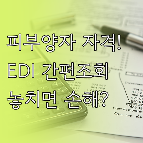 건강보험 피부양자 자격 조회방법, EDI부터 콜센터까지